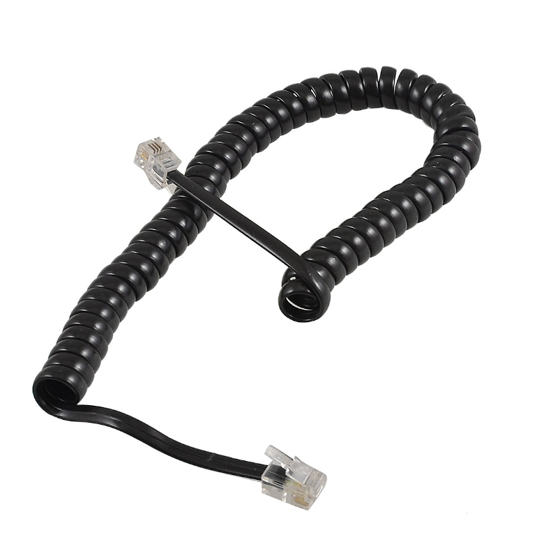 4P4C Phone Cable_1 4P4C Telephone Spiral Cord|Chung Yi Enterprise Crop.