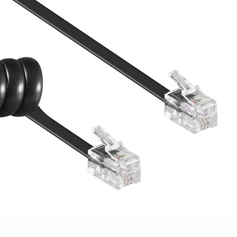 4P4C Phone Cable_2 4P4C Telephone Spiral Cord|Chung Yi Enterprise Crop.